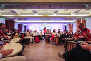 a. corporate drum circle